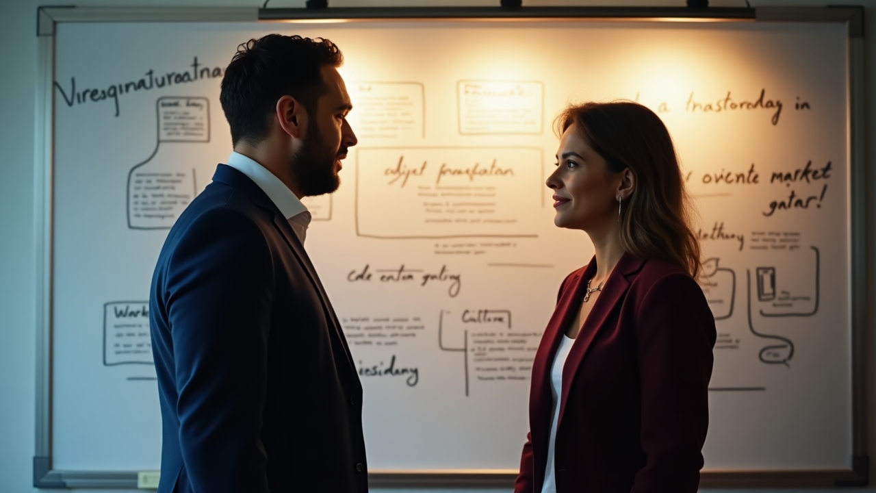Fundadores de Knightmet discutiendo la visión de la empresa